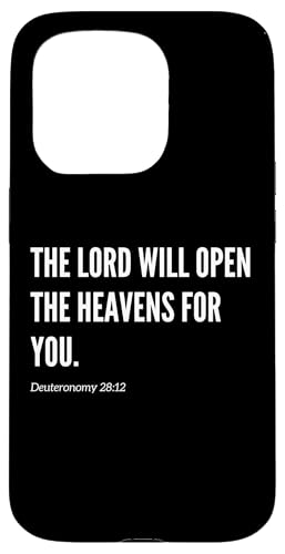 The Lord Will Open the Heavens for You Bibelvers Zitat Hülle für iPhone 15 Pro von Wear Your Faith