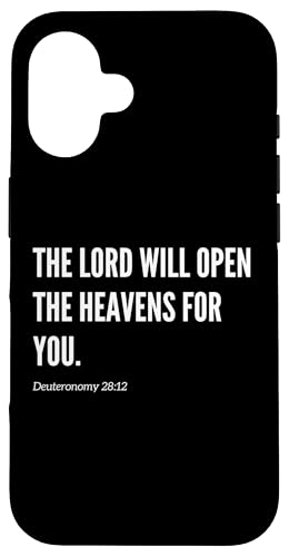 The Lord Will Open the Heavens for You Bibelvers Zitat Hülle für iPhone 16 The Lord Will Open the Heavens for You Bibelvers Zitat Hülle für iPhone 16 von Wear Your Faith