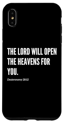 The Lord Will Open the Heavens for You Bibelvers Zitat Hülle für iPhone XS Max von Wear Your Faith