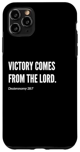 Victory Comes from the Lord Bibelvers Zitat Statement Hülle für iPhone 11 Pro Max von Wear Your Faith