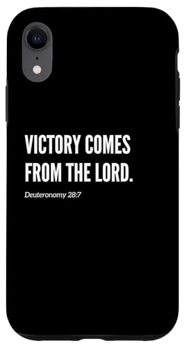 Victory Comes from the Lord Bibelvers Zitat Statement Hülle für iPhone XR von Wear Your Faith