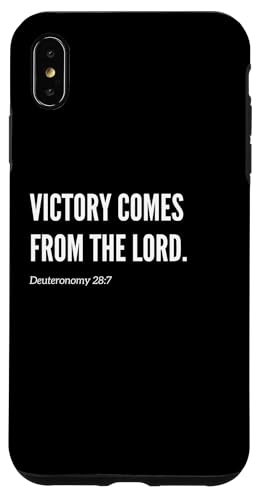 Victory Comes from the Lord Bibelvers Zitat Statement Hülle für iPhone XS Max von Wear Your Faith