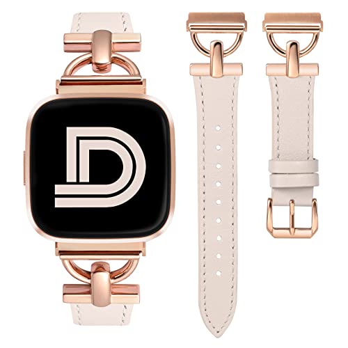 Wearlizer Armband Kompatibel mit Fitbit Versa 2, Leder Versa Armbänder für Damen, Dressy Slim Lederband Armband mit D-Form Metallschließe für Versa/Versa 2/Versa Lite/Versa SE Smart Watch Wearlizer Armband Kompatibel mit Fitbit Versa 2, Leder Versa Armbänder für Damen, Dressy Slim Lederband Armband mit D-Form Metallschließe für Versa/Versa 2/Versa Lite/Versa SE Smart Watch von Wearlizer