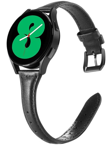 Wearlizer Armband Kompatibel mit Samsung Galaxy Watch 6/5/4 40mm 44mm, 20mm Leder Ersatzarmband für Watch 6 Classic 43mm 47mm/Watch 5 Pro/Watch 4 Classic 42mm 46mm/Watch Active 2/Galaxy Watch 3 41mm von Wearlizer