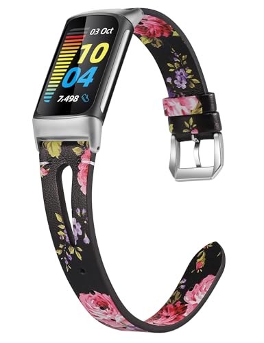 Wearlizer Kompatibel mit Fitbit Charge 6/Charge 5 Armbänder für Damen Herren, Weiches Lederarmband Ersatzarmband,Schlankes Armband zubehör für Charge 6/Charge 5 Activity Tracker Wearlizer Kompatibel mit Fitbit Charge 6/Charge 5 Armbänder für Damen Herren, Weiches Lederarmband Ersatzarmband,Schlankes Armband zubehör für Charge 6/Charge 5 Activity Tracker von Wearlizer