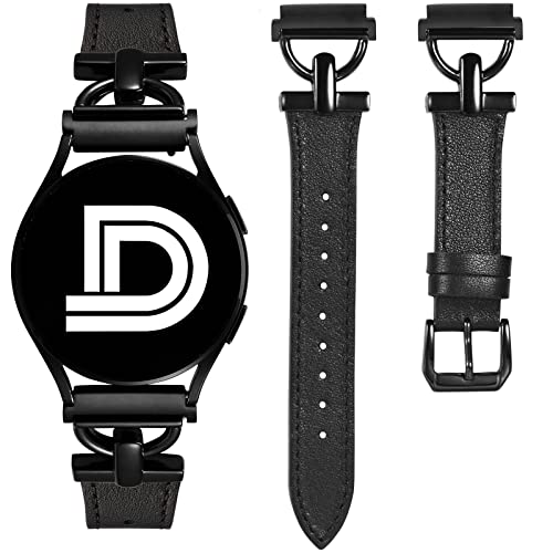 Wearlizer Lederarmband Kompatibel mit Samsung Galaxy Watch 7/6/4/5 Active 2 40mm 44mm/5 Pro 45mm/4 Classic Damen, 20mm Elegant Armbänder für 6 Classic/FE 40mm, Schwarz Wearlizer Lederarmband Kompatibel mit Samsung Galaxy Watch 7/6/4/5 Active 2 40mm 44mm/5 Pro 45mm/4 Classic Damen, 20mm Elegant Armbänder für 6 Classic/FE 40mm, Schwarz von Wearlizer