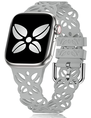 Wearlizer Silikon Armband Kompatibel mit Apple Watch Armband 40mm 41mm 42mm 38mm Damen Feminin, schlank weichem Sport Atmungsaktive Armbänder für iWatch SE Serie 10/9/8/7/6/5/4/3/2/1 Wearlizer Silikon Armband Kompatibel mit Apple Watch Armband 40mm 41mm 42mm 38mm Damen Feminin, schlank weichem Sport Atmungsaktive Armbänder für iWatch SE Serie 10/9/8/7/6/5/4/3/2/1 von Wearlizer