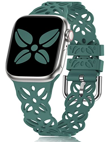 Wearlizer Silikon Armband Kompatibel mit Apple Watch Armband 40mm 41mm 42mm 38mm Damen Feminin, schlank weichem Sport Atmungsaktive Armbänder für iWatch SE Serie 10/9/8/7/6/5/4/3/2/1 Wearlizer Silikon Armband Kompatibel mit Apple Watch Armband 40mm 41mm 42mm 38mm Damen Feminin, schlank weichem Sport Atmungsaktive Armbänder für iWatch SE Serie 10/9/8/7/6/5/4/3/2/1 von Wearlizer