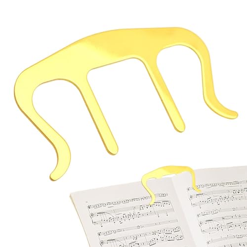 Notenbuch Halter Metall Musikbuch Clip Notenbuch Klammer Seitenhalter Für Offenhalten Von Büchern, Notenständer, Klaviere, Buchlesung, Klassenzimmer, Schule, Notenständer 12x6x1cm von Weatail