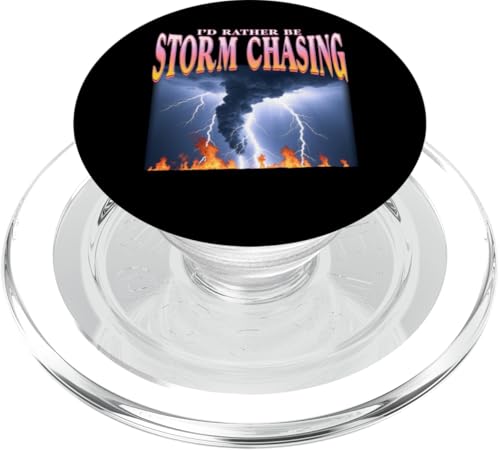 I'd Rather Be Storm Chasing Weather Meteorologe Tornado PopSockets PopGrip für MagSafe I'd Rather Be Storm Chasing Weather Meteorologe Tornado PopSockets PopGrip für MagSafe von Weather Meteorologist Apparel Co.