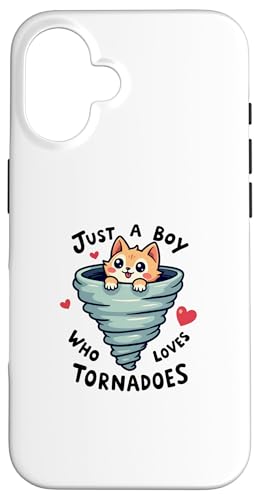 Just A Boy Who Loves Tornadoes Storm Meteorologe Tornado Hülle für iPhone 16 Just A Boy Who Loves Tornadoes Storm Meteorologe Tornado Hülle für iPhone 16 von Weather Meteorologist Apparel Co.