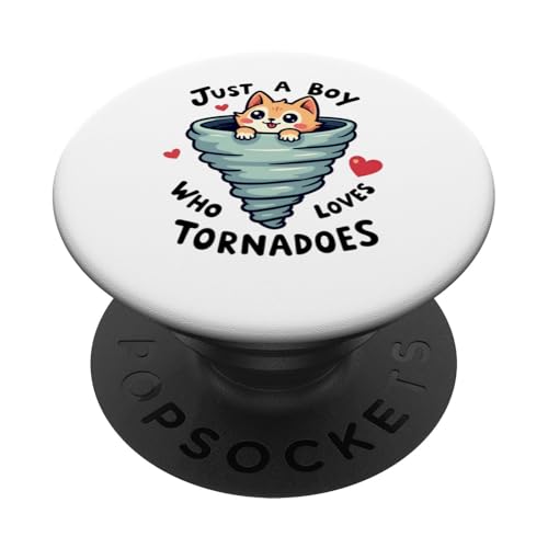 Just A Boy Who Loves Tornadoes Storm Meteorologe Tornado PopSockets Klebender PopGrip von Weather Meteorologist Apparel Co.