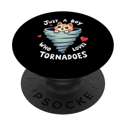 Just A Boy Who Loves Tornadoes Storm Meteorologe Tornado PopSockets Klebender PopGrip von Weather Meteorologist Apparel Co.
