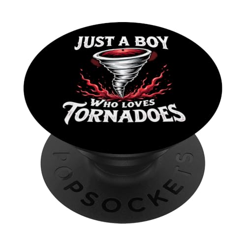Just A Boy Who Loves Tornadoes Storm Meteorologe Tornado PopSockets Klebender PopGrip von Weather Meteorologist Apparel Co.