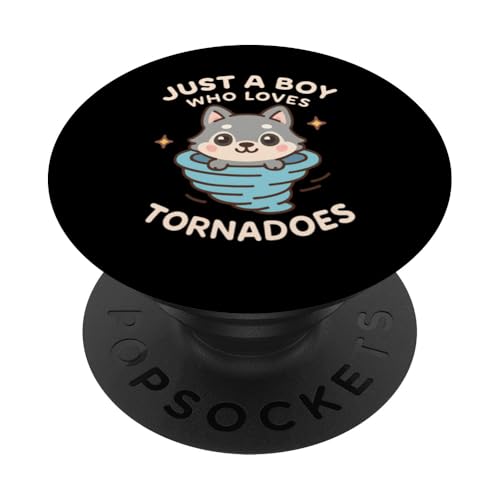 Just A Boy Who Loves Tornadoes Storm Meteorologe Tornado PopSockets Klebender PopGrip von Weather Meteorologist Apparel Co.