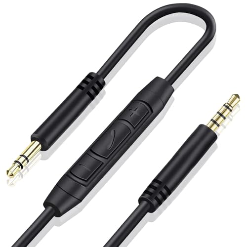 Weatwo Aux Kabel 3,5mm [1,5M], Audio Kabel 3,5mm Klinkenkabel Stereo Klinke auf Klinke Hochwertige Kabel für Beats Sony Kopfhörer Auto, Handy, PC, MP3-Player usw Inline Mic/Fernbedienung – Schwarz von Weatwo