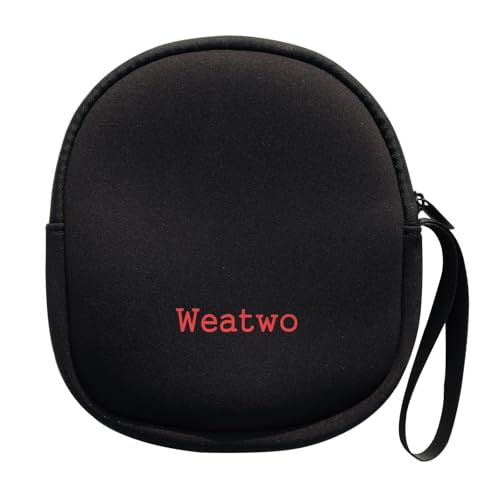 Weatwo Kopfhörer Tasche Universal Ohrhörer Schutzhülle Case Reisetasche Aufbewahrungstasche Kompatibel mit Sony JBL Marshall Soundcore und Anderen Marken Kopfhörer Tasche, 21cm x 20cmx 3cm, Schwarz von Weatwo