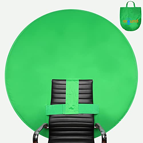 Webaround Big Shot 142 cm | grün | tragbarer, zusammenklappbarer Webcam-Hintergrund | Lässt sich an jedem Stuhl anbringen | faltenbeständiger Stoff | Ultraschnelles Auf- und Abbauen | Perfekt für Zoom, Webex, Teams usw. von Webaround