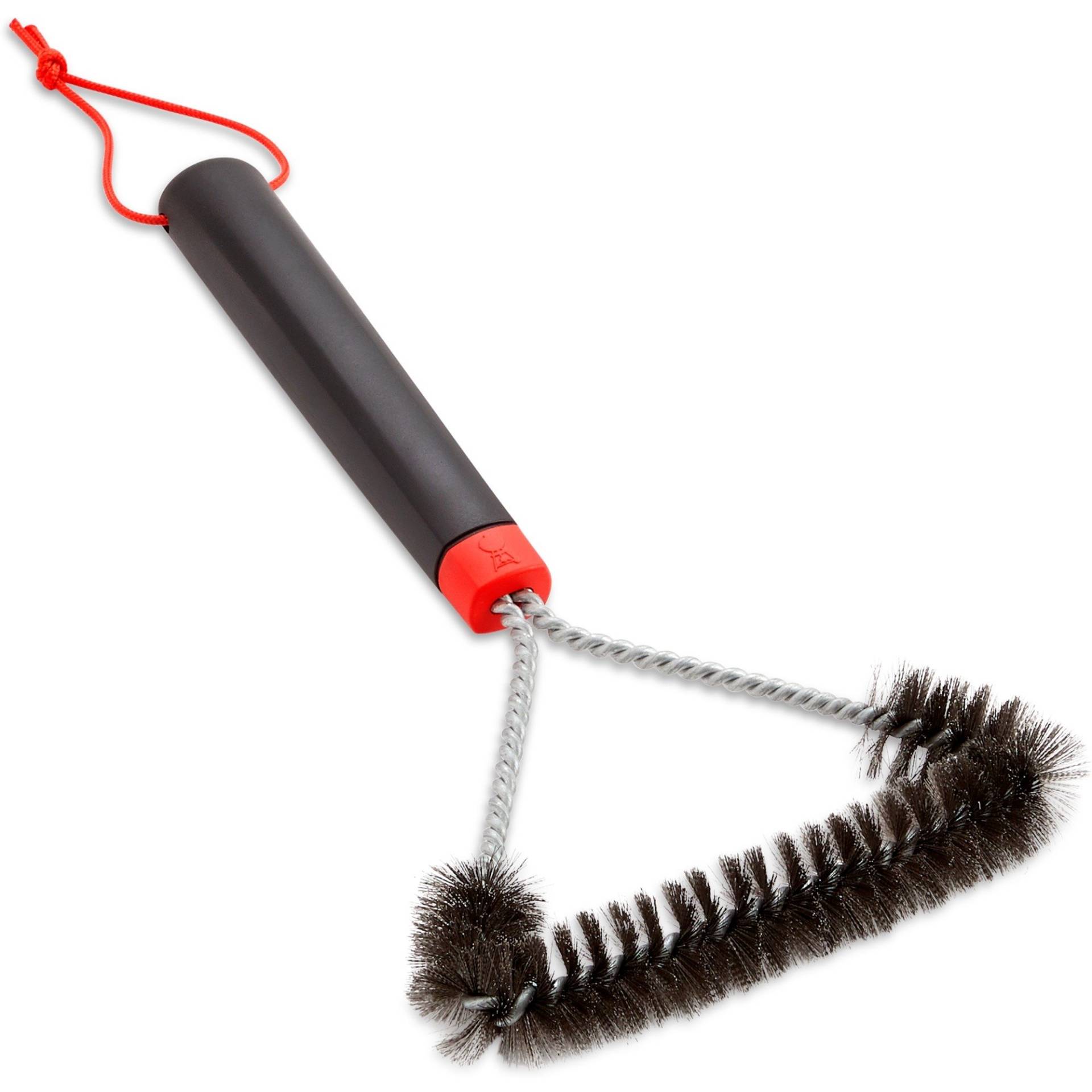Dreiseitige Grillbürste 6277, mit Edelstahlborsten, 30cm, Grill-Reinigungsbürste von Weber