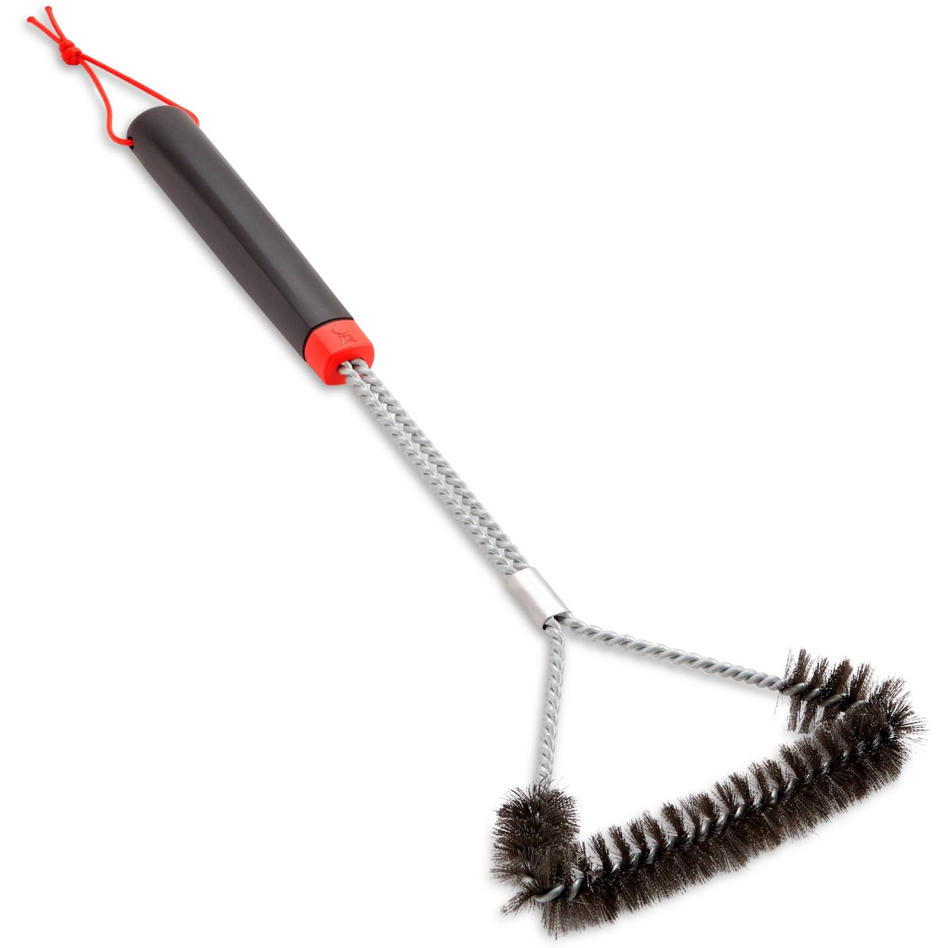Dreiseitige Grillbürste 6278, mit Edelstahlborsten, 46cm, Grill-Reinigungsbürste von Weber