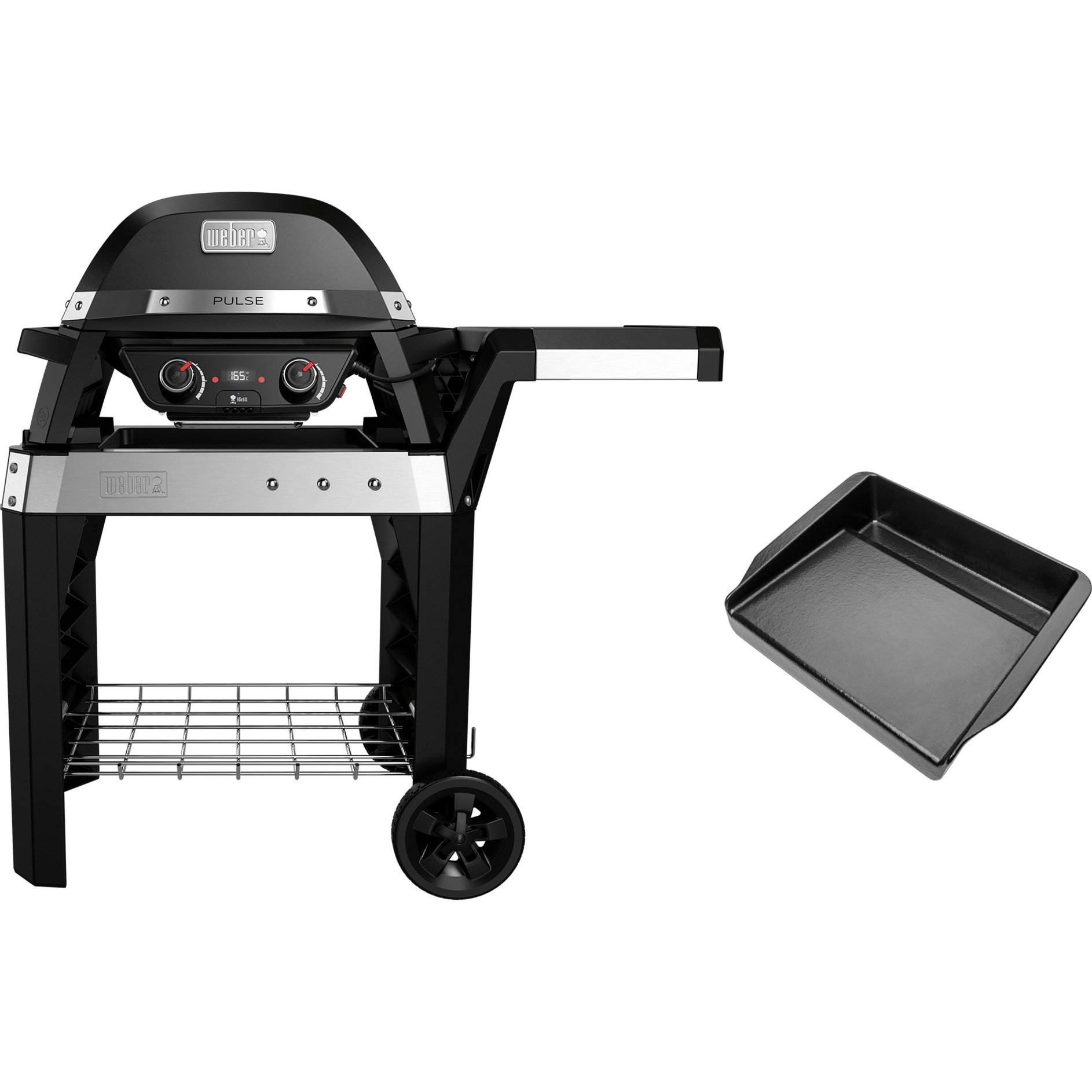 Elektrogrill Bundle Pulse 2000 mit Wagen und Gusseisen-Grillplatte Elektrogrill Bundle Pulse 2000 mit Wagen und Gusseisen-Grillplatte von Weber