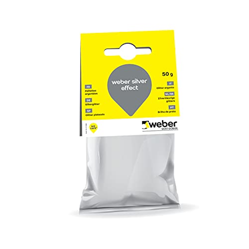 WEBER Fliesen-Dichtung, Glitzer-Effekt, silberfarben, 50 g, Weber Silver Effect von Weber