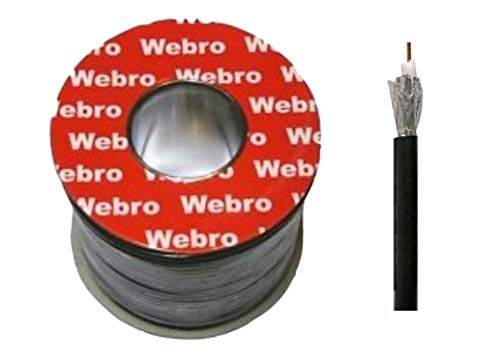Webro Koaxialkabel, digital, RG6, für Antennen- und Satellitenanschluss, 50 m, Schwarz von Webro
