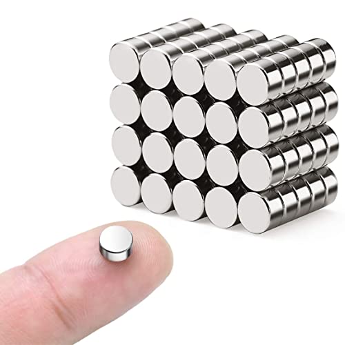 WeddHuis Neodym-Magnet, extra stark, 100 Stück, Zylindermagnete für Kühlschrank, Whiteboard, Büro, Basteln, Mini-Magnetscheibe, 6 mm x 2 mm von WeddHuis