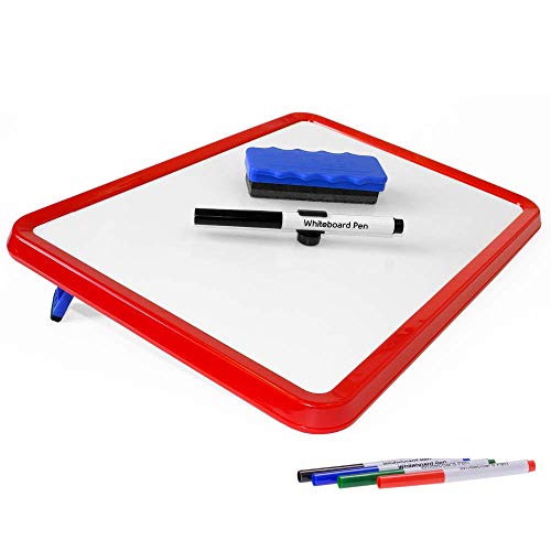 Keil-Whiteboards - trocken abwischen, magnetisches weißes Brett, Lap Board, erhöhte schräge Schreibneigung. Große Hilfe für die Entwicklung von Handschrift oder einfach zum Zeichnen auf Rot (A4) von Wedge Whiteboards