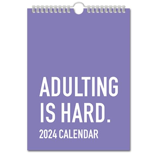 Lustiger Wandkalender 2024 Erwachsener ist Hard Wall Calendar, Wandkalender Büro Gag Geschenke 11x8 von Wedhapy