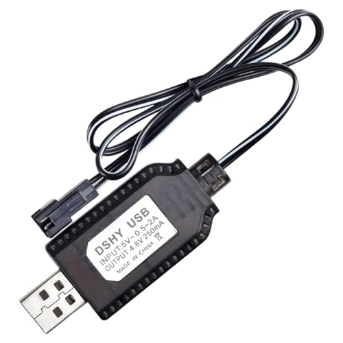 RC-Batterie-Ladegeräte USB 4, 8 V RC-Autoladegeräte mit Indikatorleuchten Ersatz Mehrzweckladungskabel für Fernbedienungsspielzeuge, Schwarz RC-Batterie-Ladegeräte USB 4, 8 V RC-Autoladegeräte mit Indikatorleuchten Ersatz Mehrzweckladungskabel für Fernbedienungsspielzeuge, Schwarz von Wedhapy
