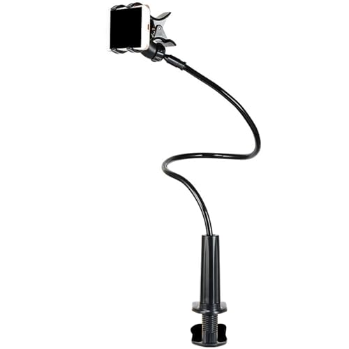 Schwanenhals-Telefonhalter, Telefonhalter, Schreibtisch-Telefonständer zum Filmen, verstellbarer Bett-Telefonhalter mit rutschfestem Clip, universeller Telefonständer für das Bett, tragbarer, Schwarz Schwanenhals-Telefonhalter, Telefonhalter, Schreibtisch-Telefonständer zum Filmen, verstellbarer Bett-Telefonhalter mit rutschfestem Clip, universeller Telefonständer für das Bett, tragbarer, Schwarz von Wedhapy