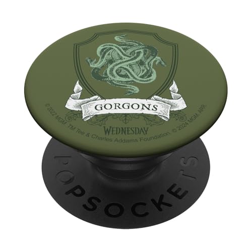 Wednesday Nevermore Academy Gorgons Emblem PopSockets Klebender PopGrip von Wednesday
