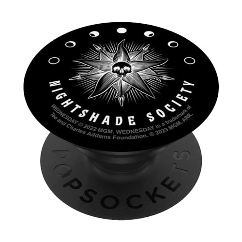 Wednesday Nevermore Academy Nightshade Society Emblem PopSockets mit austauschbarem PopGrip von Wednesday