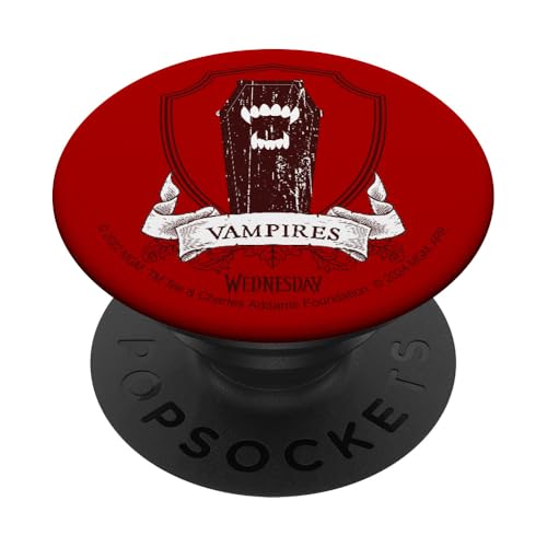 Wednesday Nevermore Academy Vampires Emblem PopSockets Klebender PopGrip von Wednesday