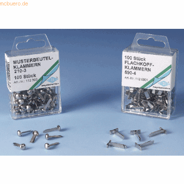 10 x Wedo Musterbeutelklammer Flachkopf 12mm silber VE=100 Stück 10 x Wedo Musterbeutelklammer Flachkopf 12mm silber VE=100 Stück von Wedo