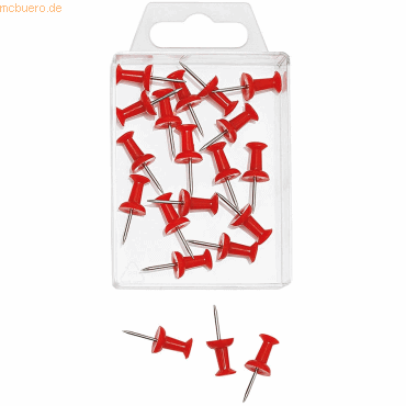 10 x Wedo Pin-Nadel Diaboloform rot VE=20 Stück von Wedo