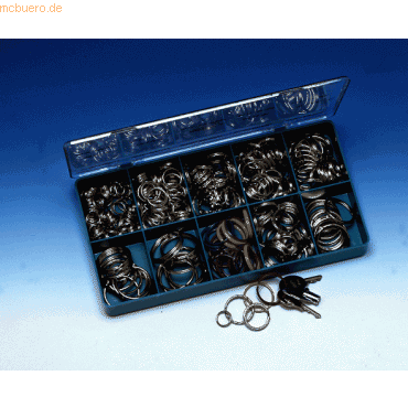 100 x Wedo Metall-Schlüsselringe silber 38mm von Wedo