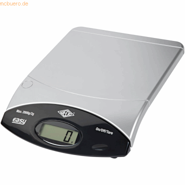 Wedo Briefwaage Easy elektronisch 2000g/2g lichtgrau/schwarz von Wedo