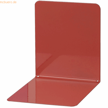 Wedo Buchstütze Metall breit 14x12x14 cm VE=2 Stück rot von Wedo