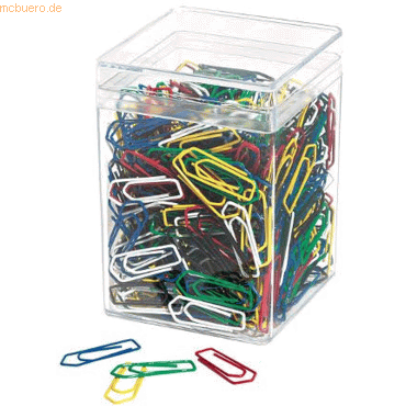 Wedo Büroklammern lackiert 26mm Metall VE=500 Stück farbig sortiert von Wedo