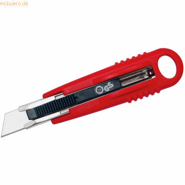 Wedo Cutter Safety Standard 18mm inkl. 2 Ersatzklingen rot von Wedo