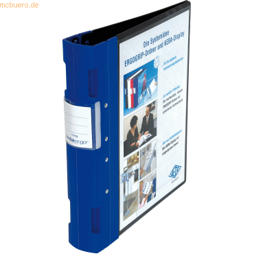 Wedo Präsentationsordner Ergogrip A4 50mm 4 Ringe schwarz/blau Wedo Präsentationsordner Ergogrip A4 50mm 4 Ringe schwarz/blau von Wedo