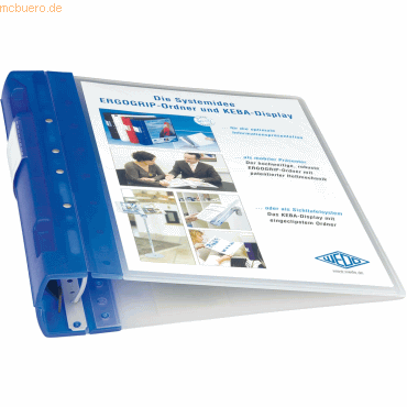 Wedo Präsentationsordner Ergogrip ICE A4 50mm 4 Ringe blau Wedo Präsentationsordner Ergogrip ICE A4 50mm 4 Ringe blau von Wedo
