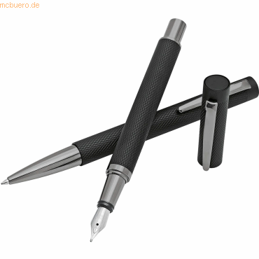 Wedo Schreibset Signero Kugelschreiber/Füllhalter schwarz im Metalletu Wedo Schreibset Signero Kugelschreiber/Füllhalter schwarz im Metalletu von Wedo
