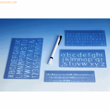 Wedo Schriftschablonen-Set 5 10 und 20 mm von Wedo