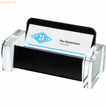 Wedo Visitenkartenhalter Exclusiv Acryl glasklar schwarz Wedo Visitenkartenhalter Exclusiv Acryl glasklar schwarz von Wedo
