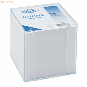 Wedo Zettelbox 9,5x9,5cm glasklar von Wedo
