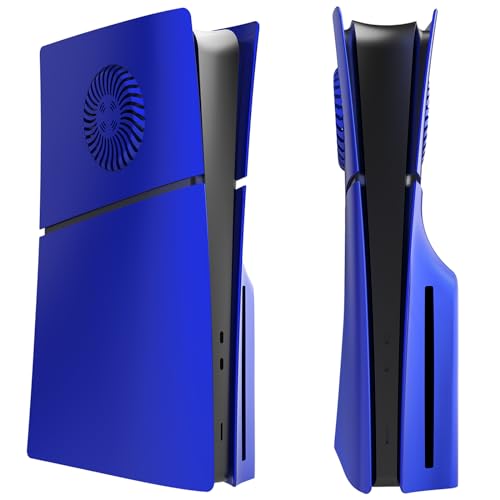 Wedorat Faceplate Cover für PS5 Slim Disc Edition Konsole Platten mit Kühlöffnungen für PS5 Slim Kratzfeste staubdichte schützende PS 5 Slim hochwertiges ABS-Ersatzgehäuse für PS5 Slim Blau von Wedorat