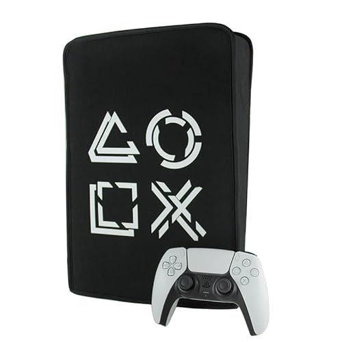 PS5-Staubschutzhülle für PlayStation 5-Spielekonsolenhülle, wasserdicht, waschbar, Staubschutzhülle, PS5-Zubehör, PS5, weiches, gepflegtes Futter, Staubschutz, schwarz von Wedorat